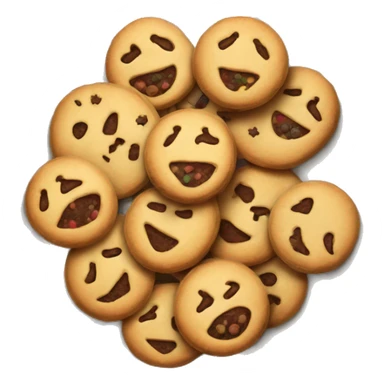 Christmas cookies piled a round plate sticker