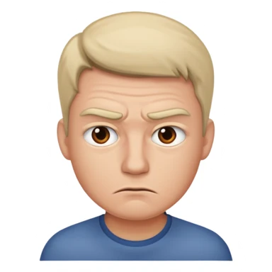 man annoyed with a man sticker