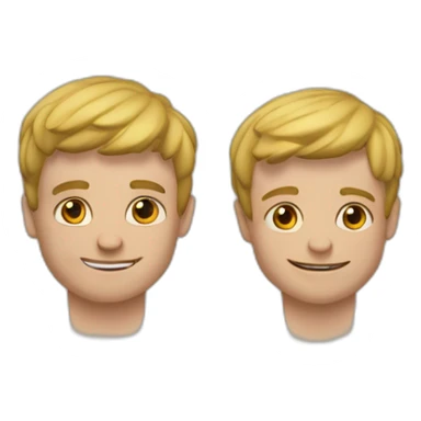 deux frères jumaux petit et muscle sticker