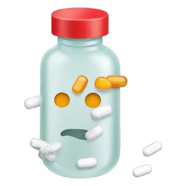 spilled pill bottle sticker