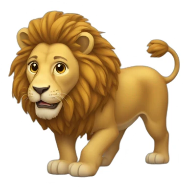 Macron sur un lion sticker