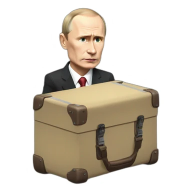 angriest dead vladimir putin coffin suitcase wheelchair meat cube sticker