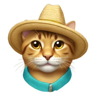 Gato con sombrero sticker