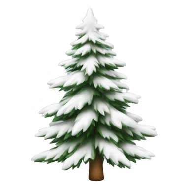  actual white fir christmas tree isolated.  sticker