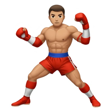fighter kicking sticker