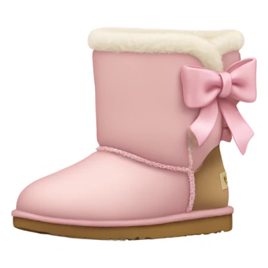 Mini light pink uggs with bow sticker