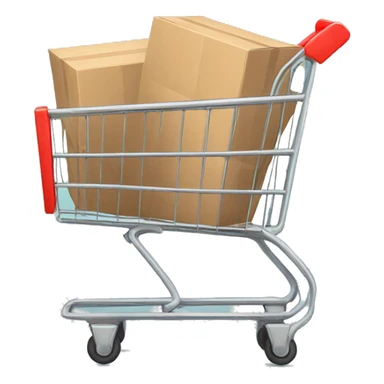 shopping cart with boxies sticker