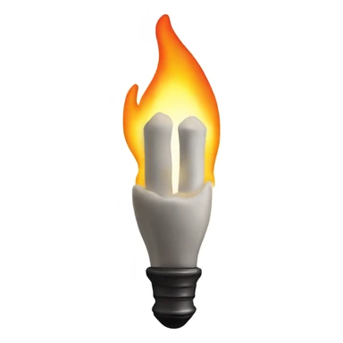 burning light sticker