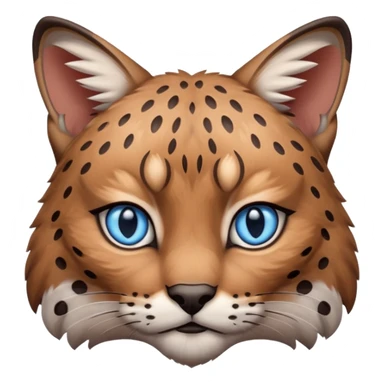 Bobcat with blue eyes sticker