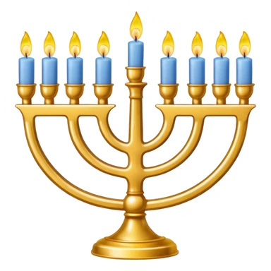 Menorah of 7 candles sticker