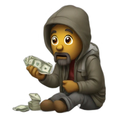 homeless asking money sticker