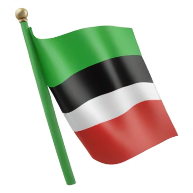 Syrian flag but the top is Green and there are 3 red stars  sticker