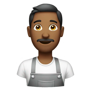 A guy wearing apron sticker