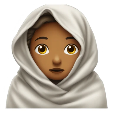 girl under the blanket sad sticker