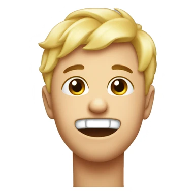 blushing emoji with ranch on its cheeks sticker