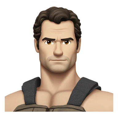 Henry Cavill showcasing his strong build and natural details sticker