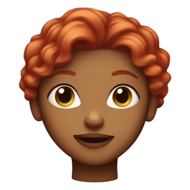 Blushing girl red hair  sticker
