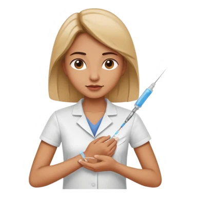 woman vaccine sticker