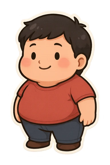 Person with big back sticker