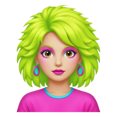 80s woman sticker