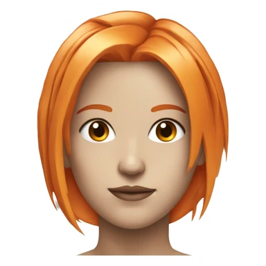 Head Female cyborg orange hair and circuits sticker