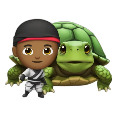 Mbappé sur une tortue ninja sticker