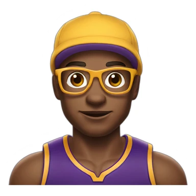 spider-man wearing lakers jersey sticker