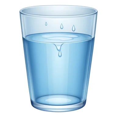 Glass cup filled with water sticker