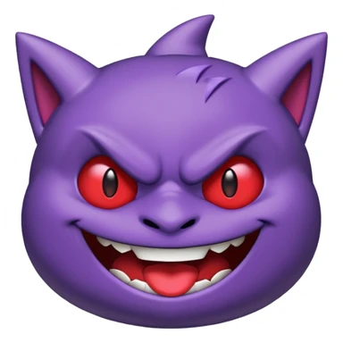 Gengar 2d emoji sticker