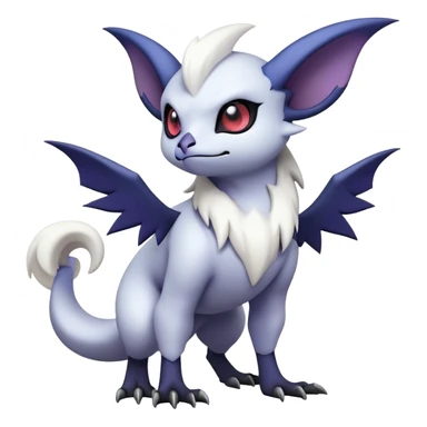 Edgy Cool Kawaii Noibat-Absol-Pokemon Full Body sticker