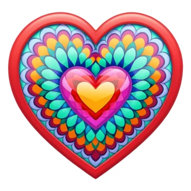 Kaleidoscope heart sticker