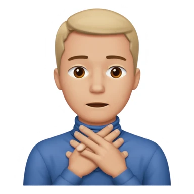 Man with hands gripped around NECK crossed like he is choking sticker