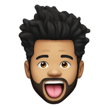 The weeknd stick tongue out sticker