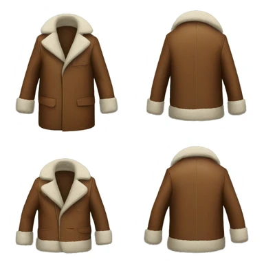 leather and Sherpa coat sticker
