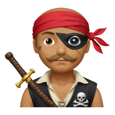 Make a pirate doing the 67 meme sticker