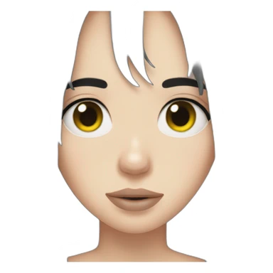 billie eilish with black hair sticker