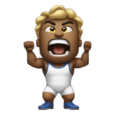 powerlifter screaming sticker