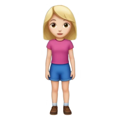 Girl standing near mountain  sticker