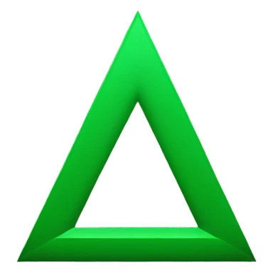 downward triangle in green color sticker
