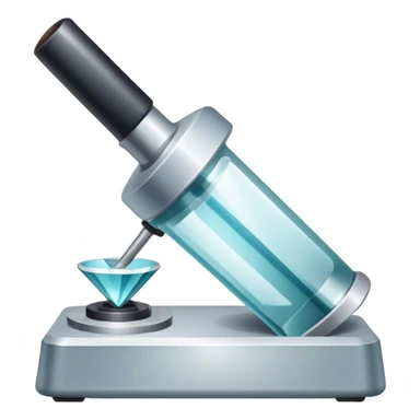 Glassworking icon, piece of glass being cut or polished, glass cutter, grinder, smooth shiny surface, sparks or glass shards, minimalistic style, clean lines, transparent background. sticker