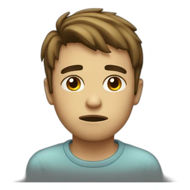 Sad boy broken heart  sticker