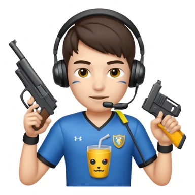 Dictator + Gaming + Gamer + Tournament Cup  + Gun  sticker