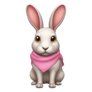 Conejo ojos selected con ropa rosada  sticker