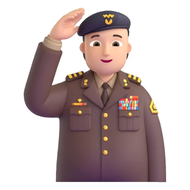 pregnant man saluting with a proud expression sticker