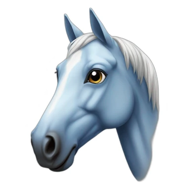 Cheval bleu sticker