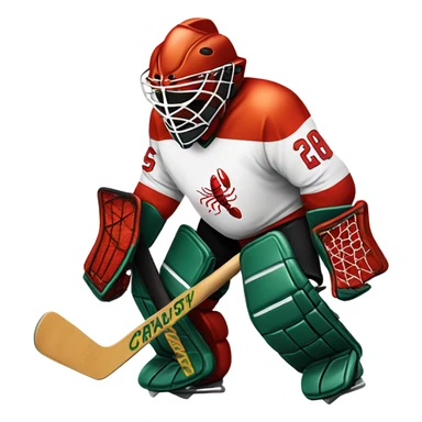Crayfish hockey goalie sticker