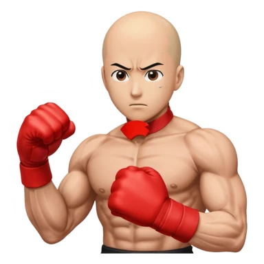 Saitama red hand punch sticker