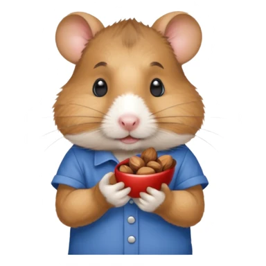 hamster holding nutz with shirt sticker