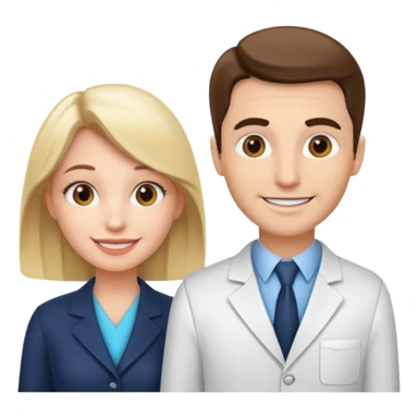 Perfect love. Psychologist girl and a futurologist man sticker