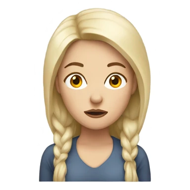 Realistic white women that is tired  sticker